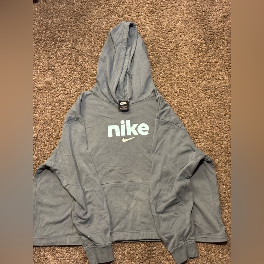 Women Nike Grey Pullover Hoodie